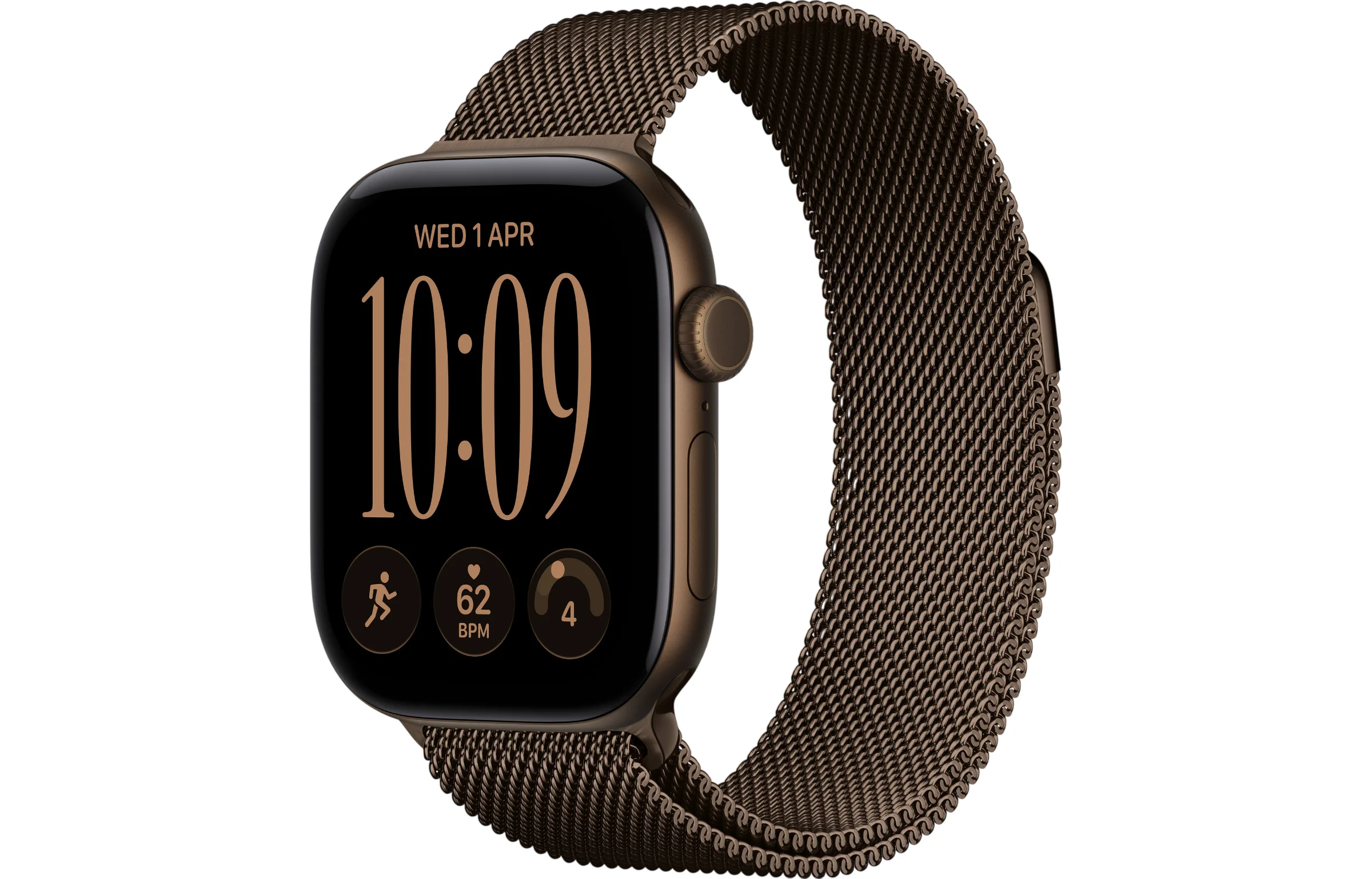 Apple Watch Series 12 42mm GPS Dark Bronze Aluminum Case with Milanese Loop
