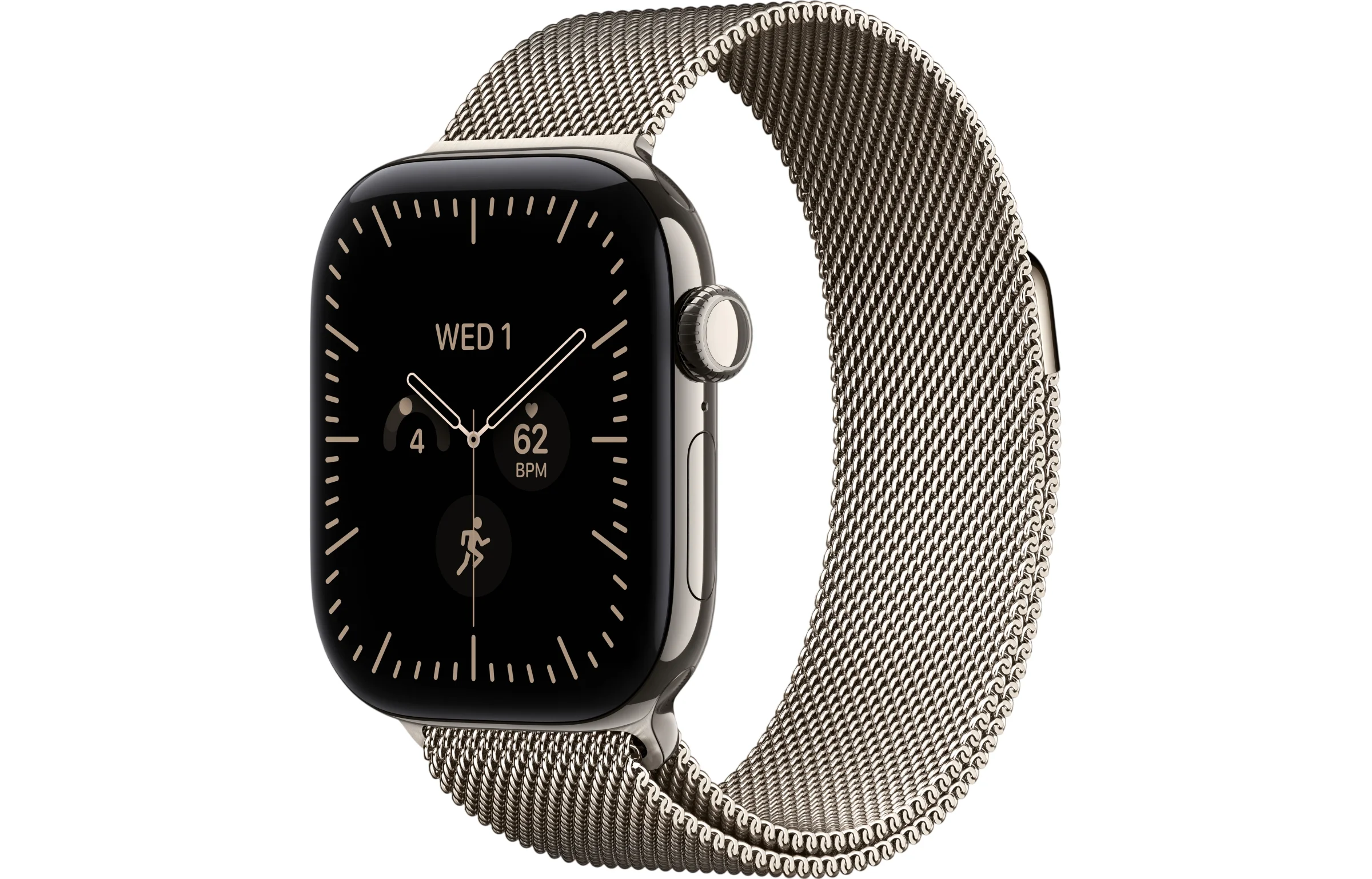 Apple Watch Series 12 42mm GPS + Cellular Natural Titanium Case with Milanese Loop
