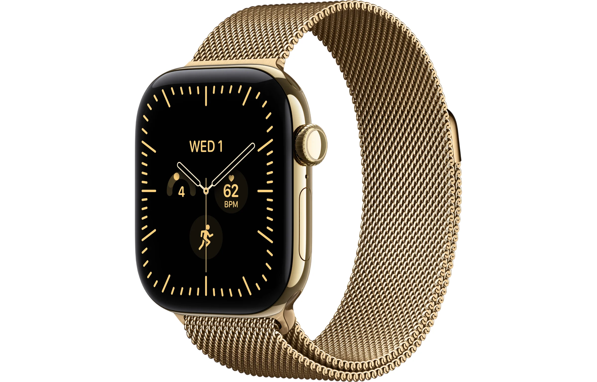Apple Watch Series 12 42mm GPS Radiant Gold Titanium Case with Milanese Loop
