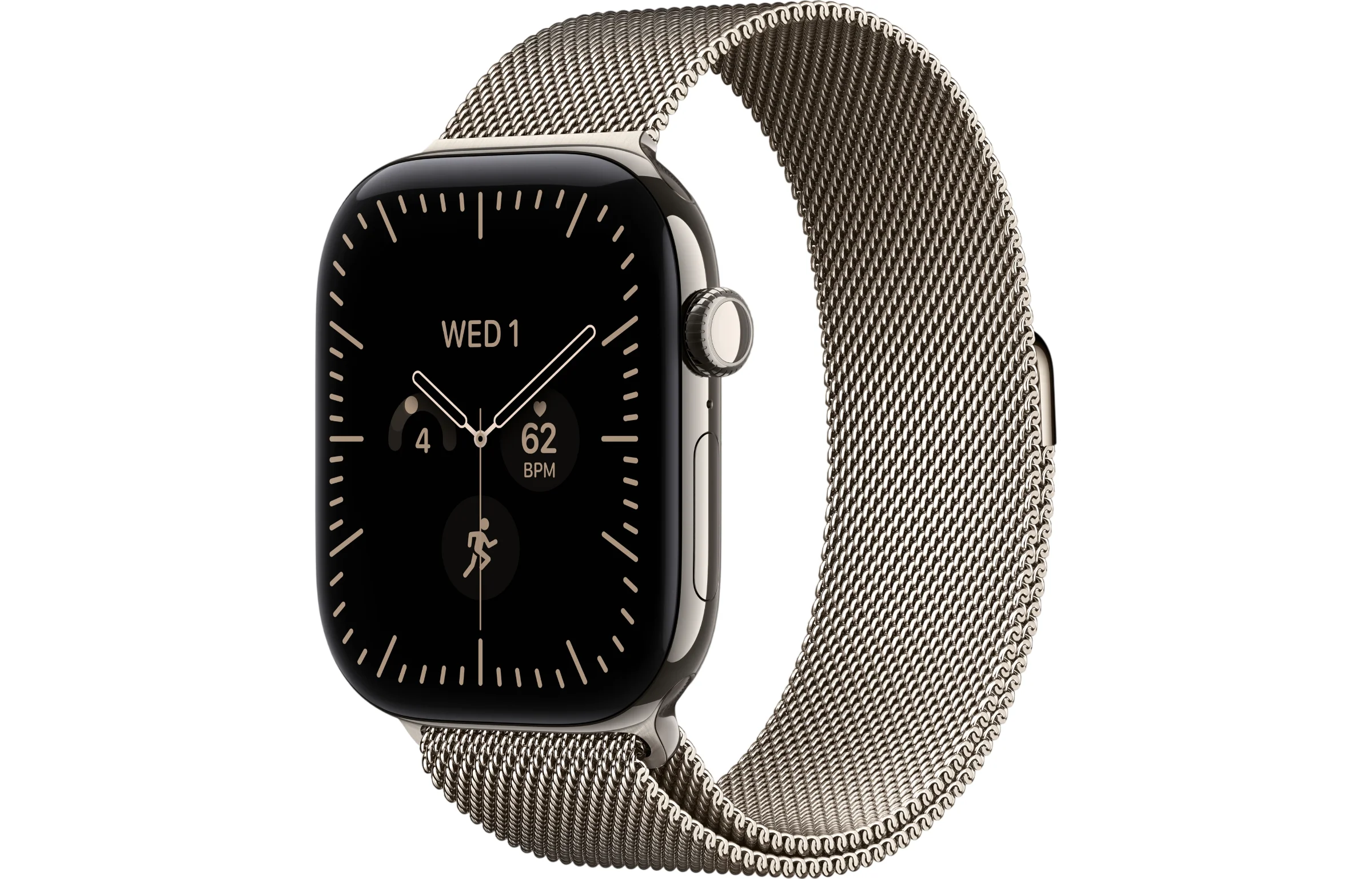 Apple Watch Series 12 46mm GPS + Cellular Natural Titanium Case with Milanese Loop
