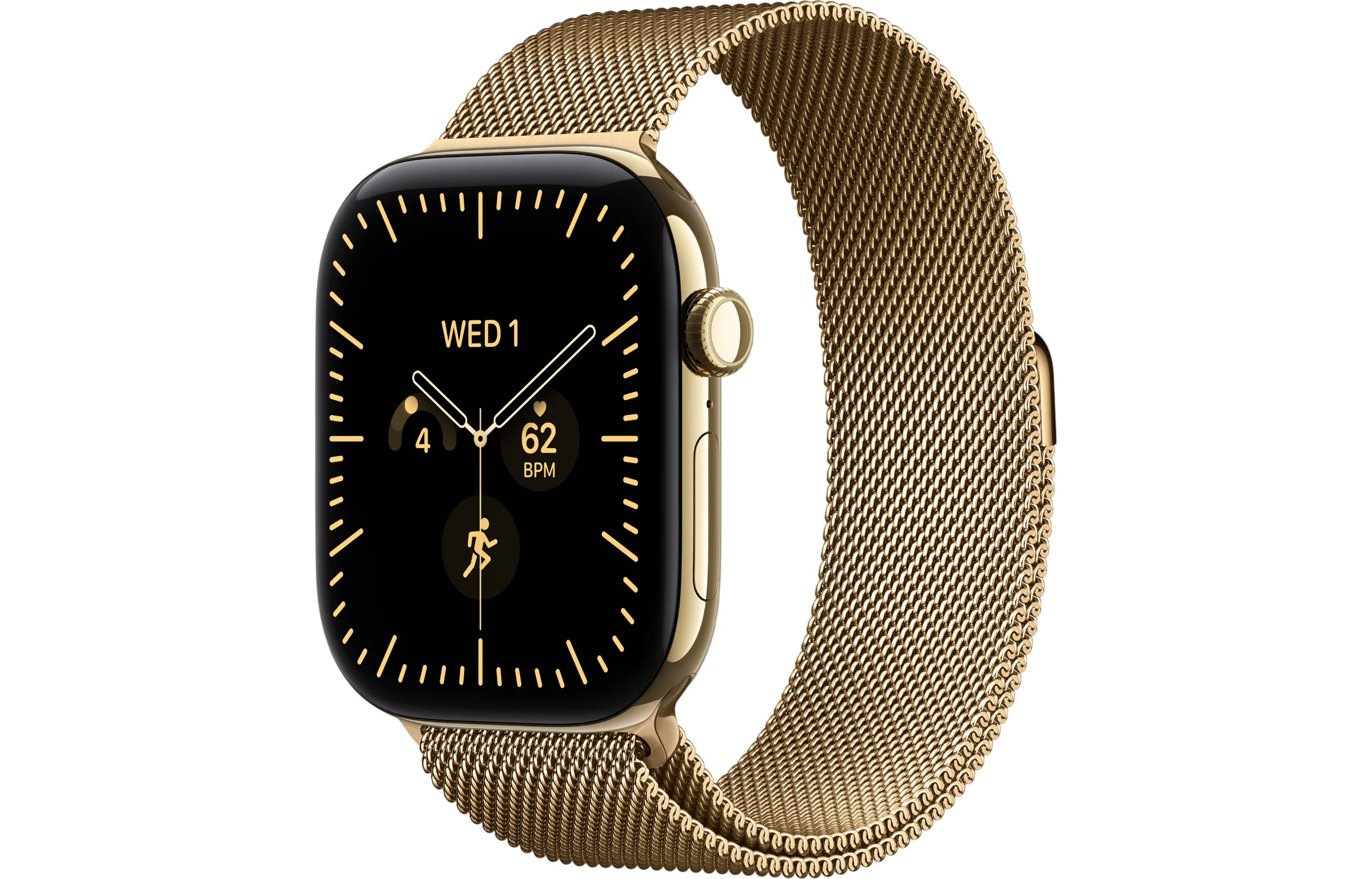 Apple Watch Series 12 46mm GPS Radiant Gold Titanium Case with Milanese Loop
