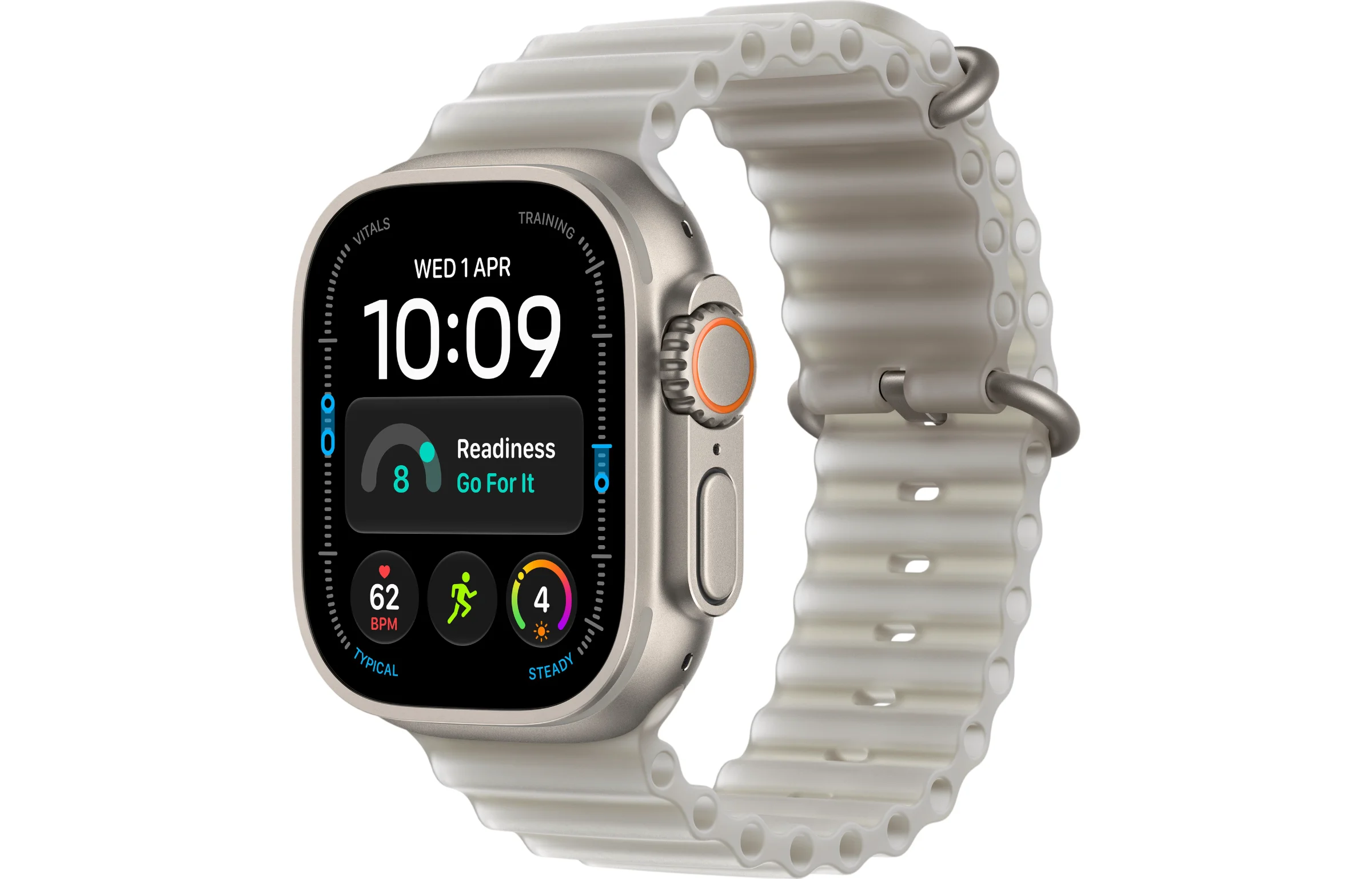 Apple Watch Ultra 4 49mm GPS + Cellular Natural Titanium Case with Ocean Band