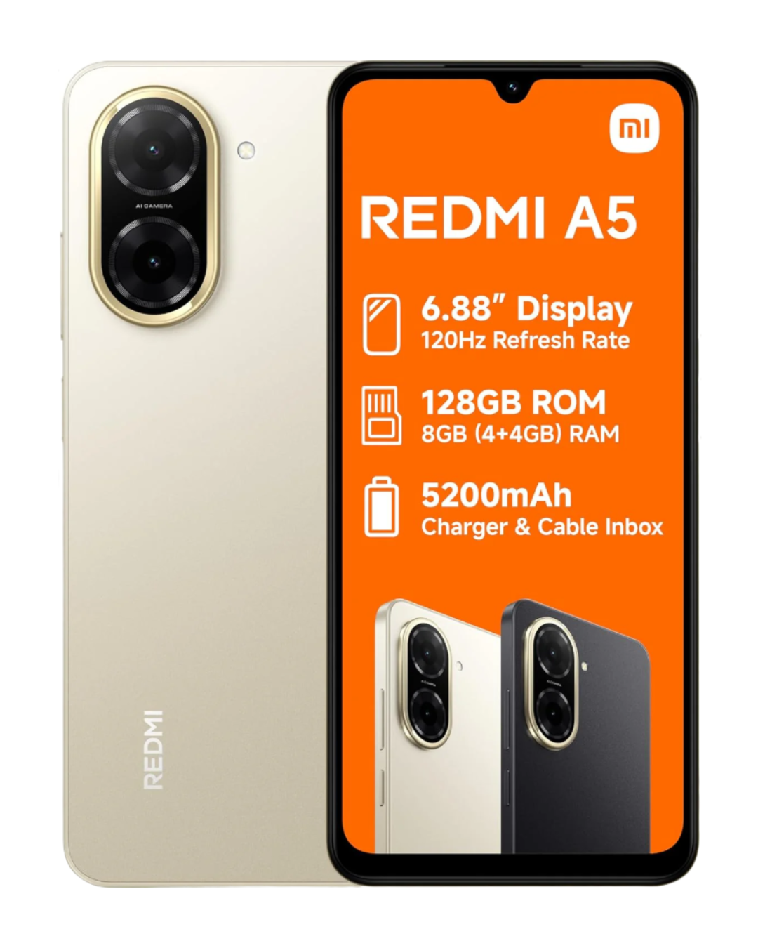 Xiaomi Redmi A5 4G 3GB 64GB Sandy Gold - UAE Version (TDRA)
